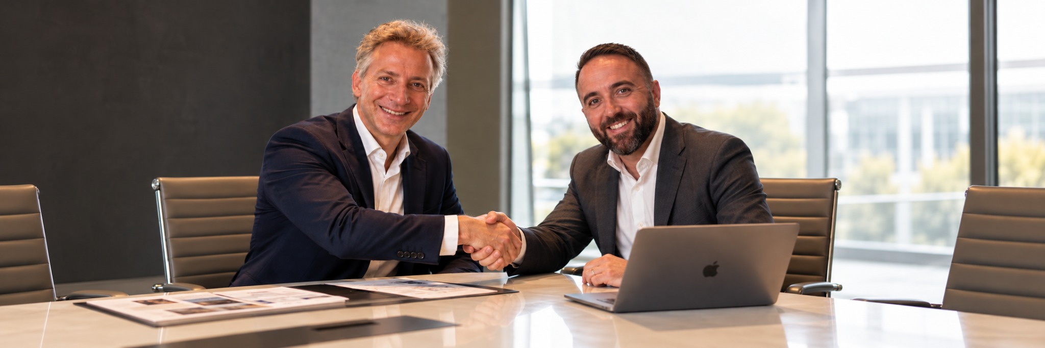 Guido Alessi, CEO of Alper SRL (left), and James Lees, founder and creator of ReptiRad (right).